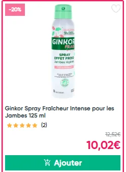 Ginkor Spray Fraicheur Intense Jambes