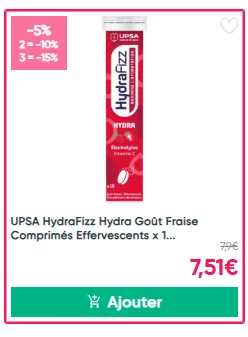 UPSA Hydrafizz Comprimés Hydratation