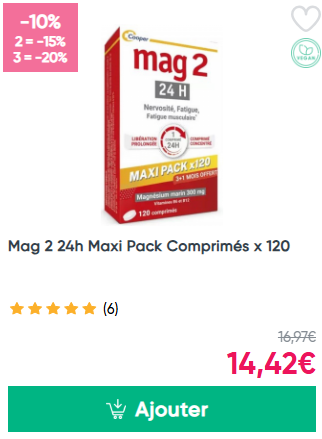 Mag 2 24h Maxi Pack Comprimés x 120