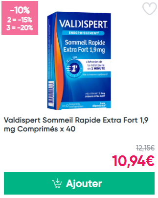 Valdispert Sommeil Rapide Extra Fort 1,9 mg Comprimés x 40