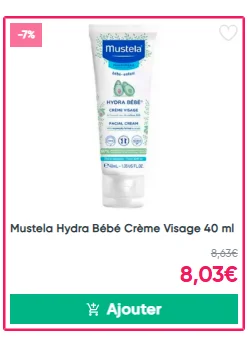 Mustela Hydra Bébé Crème Visage