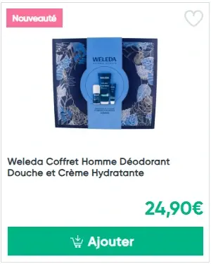 Weleda Coffret Homme Déodorant Douche et Crème Hydratante