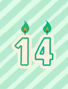 Case 14 anniversaire