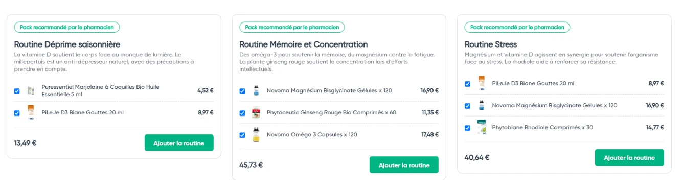 Exemple de routines